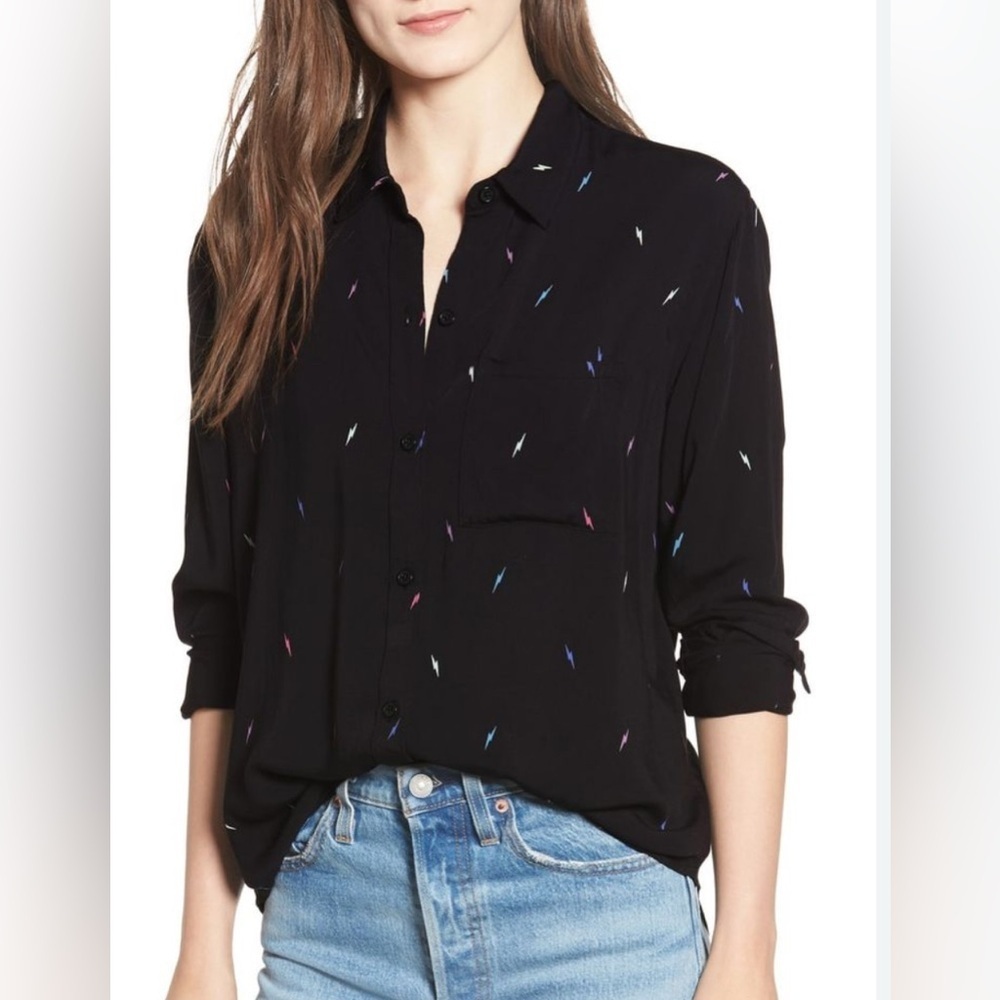 RAILS LIGHTNING BOLT BUTTOM UP SHIRT SIZE XS